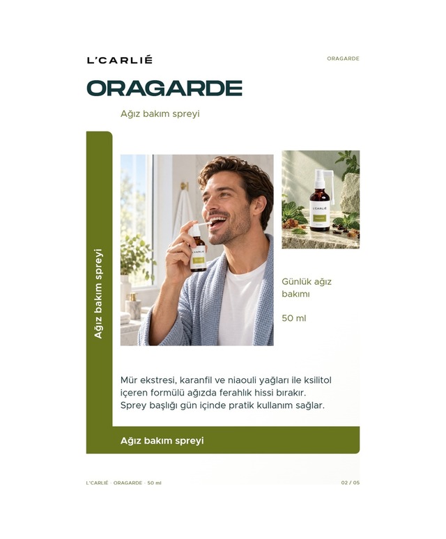 L'carlıe Oragarde Ağız Bakım Spreyi Ferahlatıcı 50 Ml