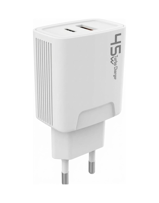 Super Şarj Adaptörü Çift Şimşek Simgesi Pd Usb Tüm Cihazlar Için Turbo Hızlı Şarj Başlığı Diğer