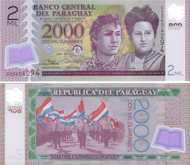 Paraguay 2017 Yılı 2000 Guarani Yabancı Kağıt Para Çil Unc Koleksiyon Para