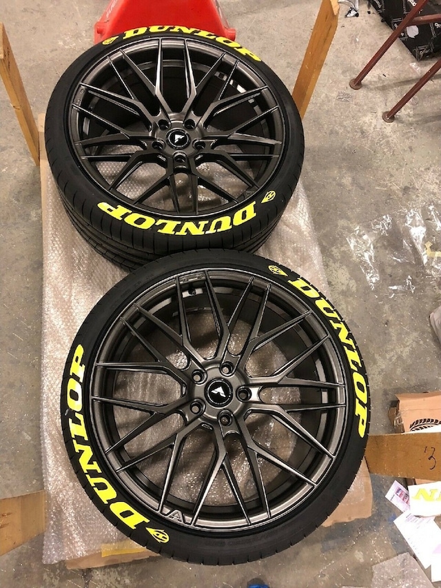 Lastik Yazısı 8Xli Dunlop Sarı 1.Sınıf Kalite Solmaz Stıker