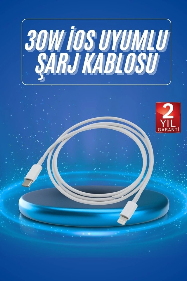 Ers Type-c Ligtning 30w İos Şarj Kablosu Hızlı Şarj Kablosu