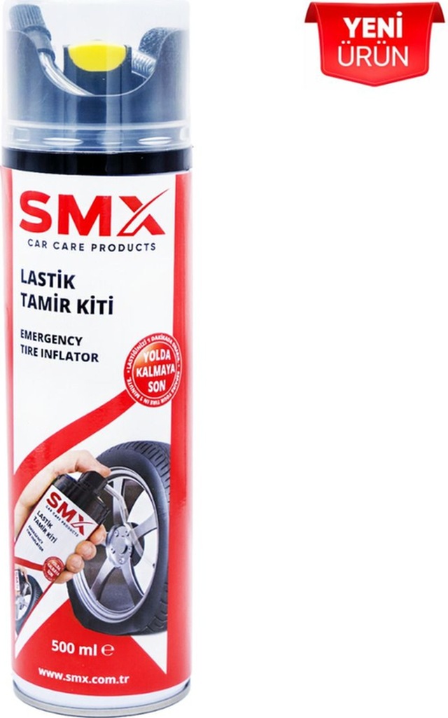 Lastik Tamir Kiti 500ml Lastik Onarım Spreyi, Oto İlk Yardım, Acil Lastik Şişirici