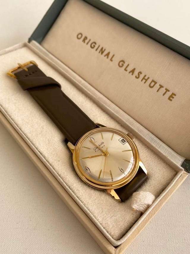 GUB Glashütte 10539 Altın Kaplama Vintage Kurmalı Kol Saati 36 MM Teşhir Ürün