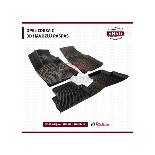 Rizline Opel Corsa C 3D Havuzlu Paspas+Araç Kokusu