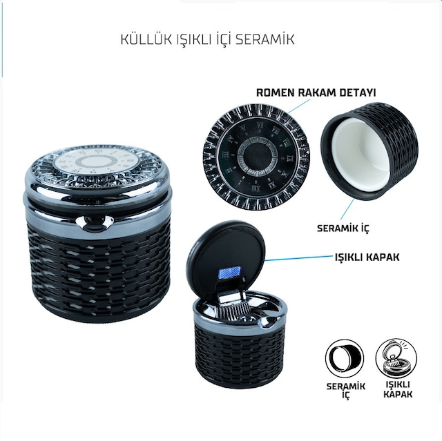 Küllük Işıklı Siyah Seramik