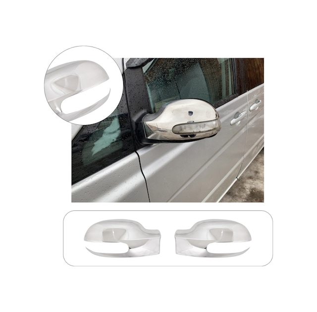 Mercedes Viano Uyumlu 2003-2014 Krom Ayna Kapağı 2 Parça Paslanmaz Çelik