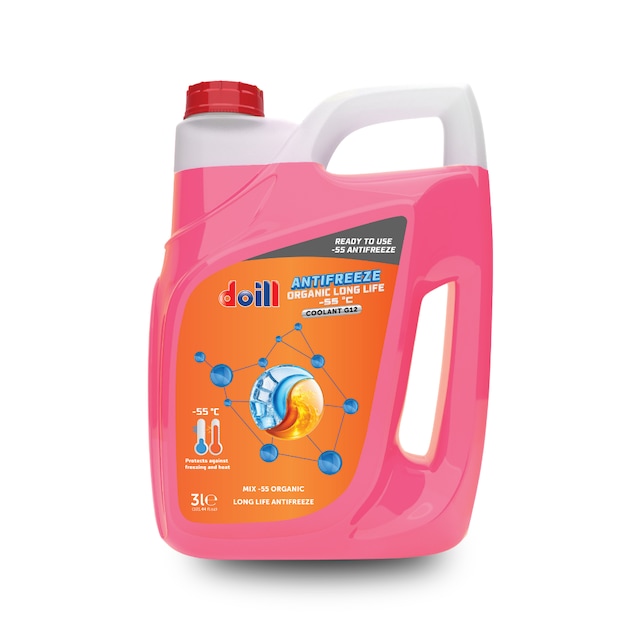 Doill -55 / -56 Derece Hazır Karışım 3 Litre Kırmızı Organik Antifriz - G12