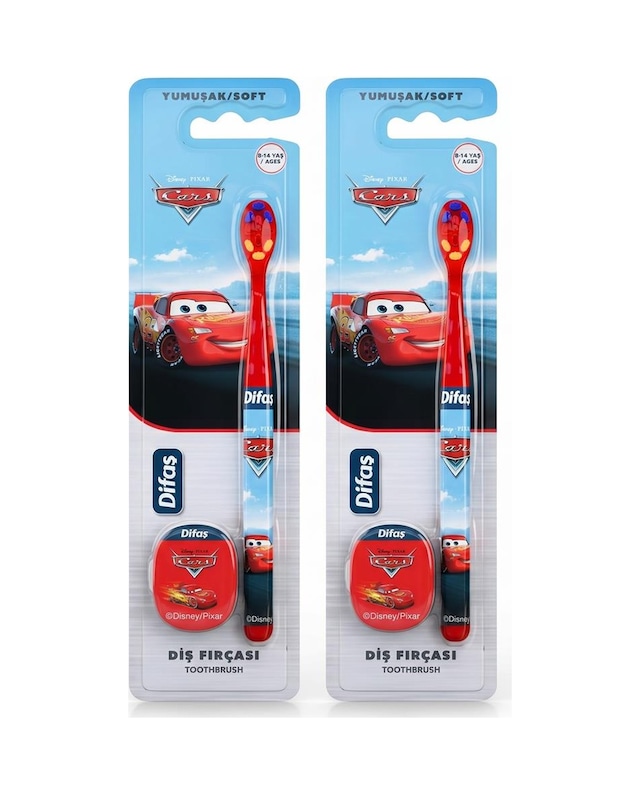 Difaş Cars Yumuşak Kıllı Diş Fırçası 8-14 Yaş 2 Adet