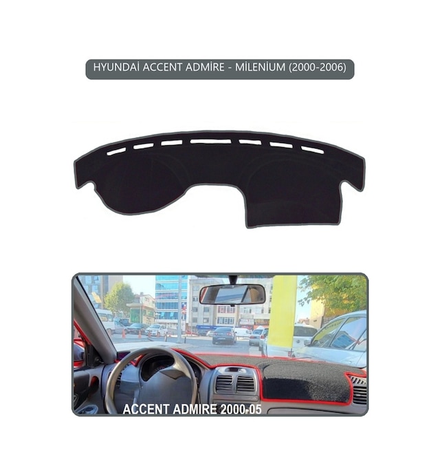 Hyundai Accent Admire/milenium 2000-2006torpido Koruma Halısı Gri Kenar