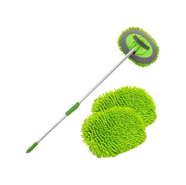 Ergonomik Tasarım Yedek Mikrofiber Bezli Araç Yıkama Mop Seti