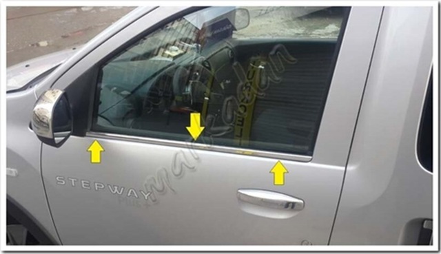 Markadan Dacia Lodgy Krom Cam Çıtası 2012 Sonrası 4 Parça Paslanm