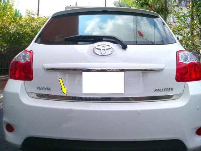 Toyota Auris Formlu Krom Bagaj Alt Çıtası 2007-2012 Paslanmaz Çel N11.4100