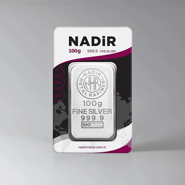 Nadir 100 Gram 999,9 Saf Külçe Gümüş 100 Gr Yatırımlık Gümüş