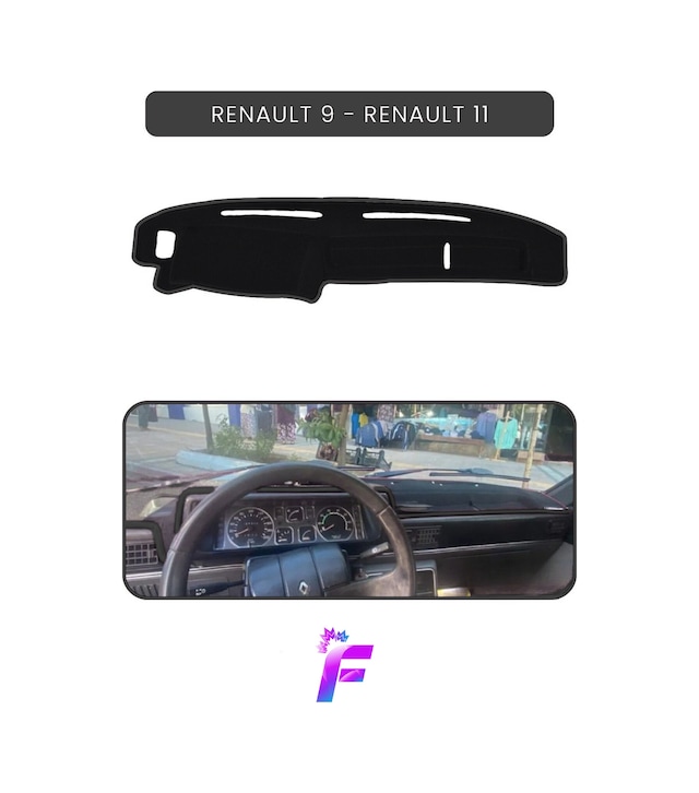 Renault 11 Uyumlu Ön Göğüs Koruma Hızlı Ve Kolay Montaj Kaymaz Tasarım Oto Aksesuar A18 Torpido Halısı