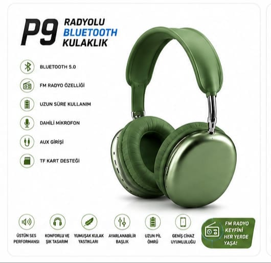 P9 Kafa Üstü Bluetooth Kulaklık