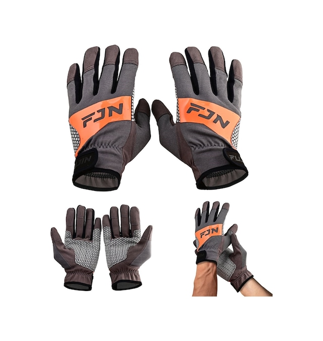 Fujin Pro Angler Trolling Gloves Grey M/l Siyah - Turuncu