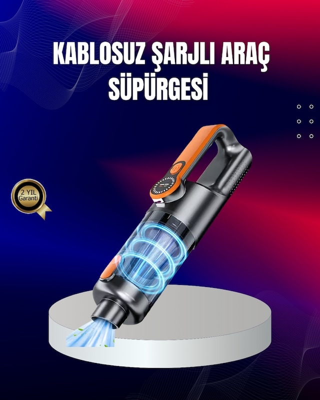 Ilkeshop Tnabilir Şarjlı El Süpürgesi Çok Yönlü Temizlik 5 Başlıklı Numaratör Hediyeli Çok Renkli