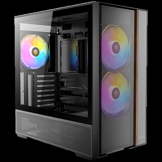 Antec FLUX REAR - FLUX HAVA AKISI PLATFORMU - 5X PWM FAN REVERSE - ON PANEL - GEN2 - 360MM RADYATOR - 400MM GPU - GPU BRAKETI DAHIL Mid Tower 3x140mm+2x120mm Fans ARGB Mesh Front USB-C