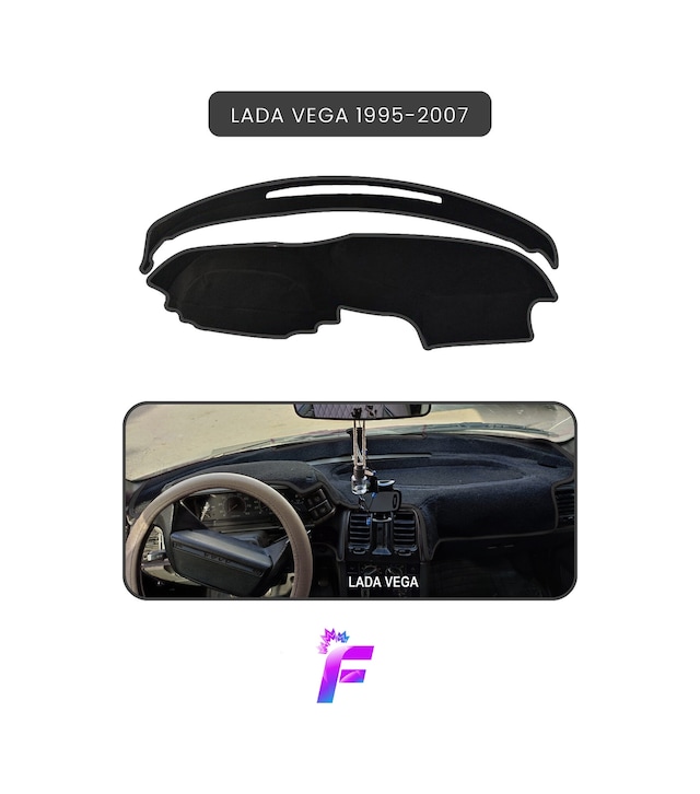 Lada Vega 1995-2007 Uyumlu Torpido,panel Örtüsü Hızlı Ve Kolay Montaj Kaymaz Tasarım Td24 Torpido Halısı