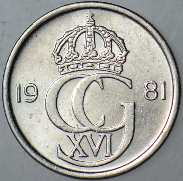 İsveç 10 Öre 1981.