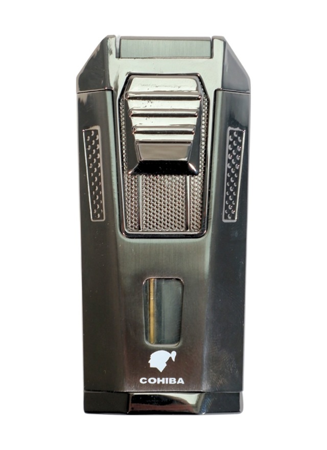 Cohiba Çift Torch Pürmüz Delicili Gunmetal Metal Puro Çakmağı - Tr9474