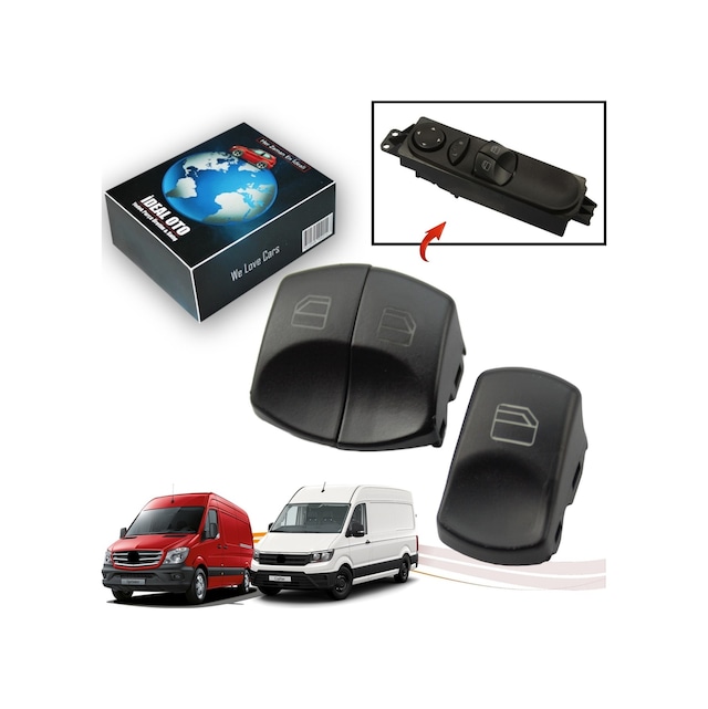Mercedes Sprinter 906 Vw Crafter Ön Sol + Sağ Cam Düğme Kapağı (511999961)