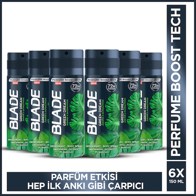 Blade Green Dream Deodorant 6 x 150 ML