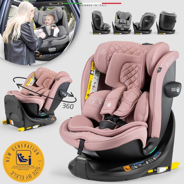 Elele Ritornofix 360 Dönen I-size Oto Koltuğu İsofix 40-150 Cm 0-36 Kg Pudra