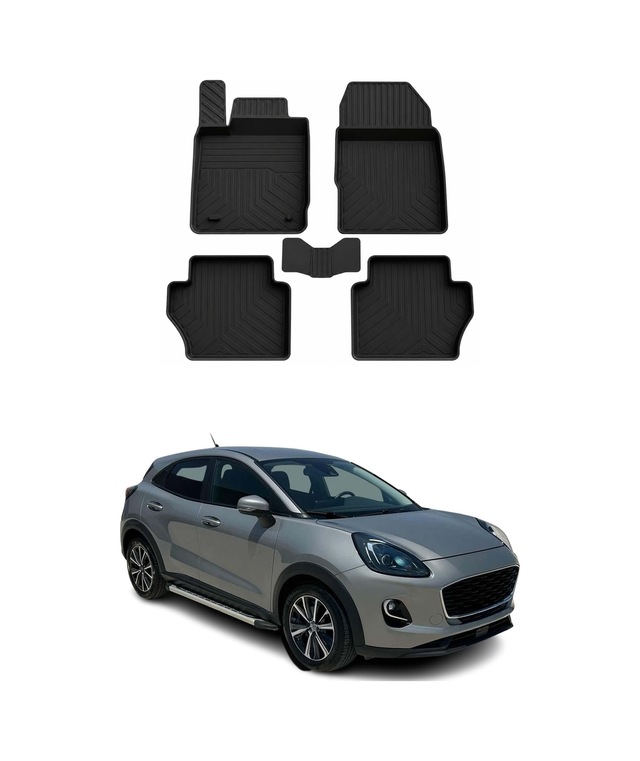 Ford Puma 2019-2026 Uyumlu 4d Havuzlu Paspas Kauçuk Siyah 5 Parça