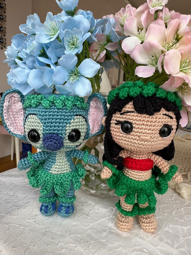 Amigurumi Lılo Ve Stıtch Hediye Seti 15 Cm