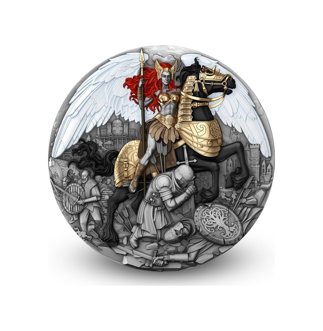 Agakulche Savaşçı Kızıl Valkyrie Gümüş Sikke Coin