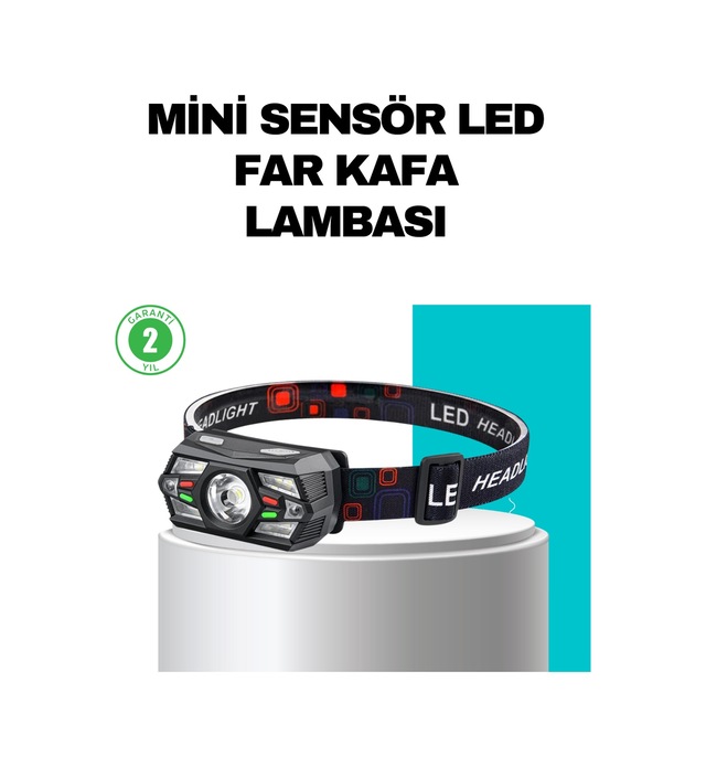 Hmngoakkllby Hareket Sensörlü Şarjlı Led Far Suya Dayanıklı Çok Modlu Akllhmng