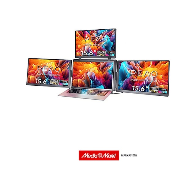 Peaq Pmo P150-ftb 15.6'' Full Hd 60 Hz Ips Üçlü Taşınabilir Laptop Monitörü