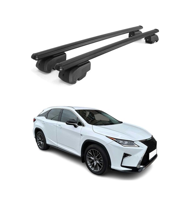 Lexus Rx 350 Iv 2015-2022 / Rx 450h Iv 2015-2022 Arası Uyumlu Port Bagaj Taşıyıcı Ara Atkı Alüminyum Siyah 2 Parça