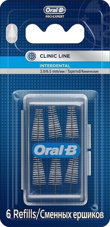 Oral-B Clinic Line Interdental Arayüz Fırçası Yedeği Eğimli 6'lı
