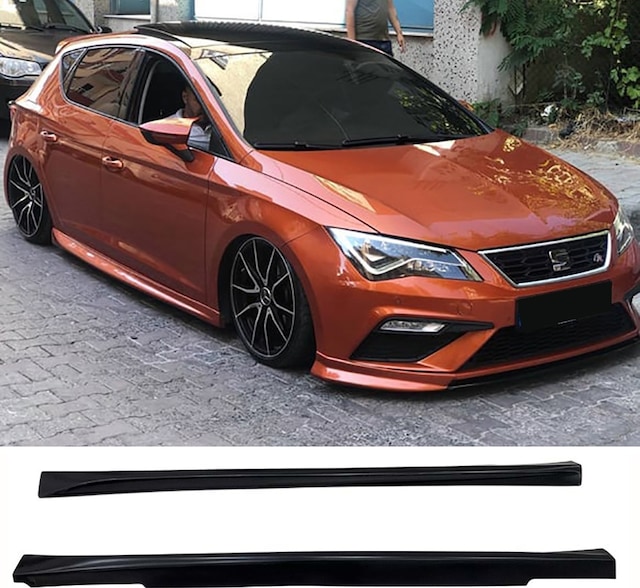 Seat Leon Mk3 Aero Yan Marşpiyel Seti Mat Siyah Plastik 2 Adet 2012-2020