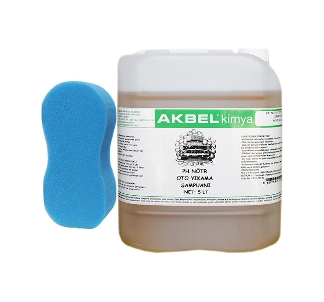 Akbel Ph Nötr Oto Yıkama Şampuanı 5 Kg Yıkama Süngeri