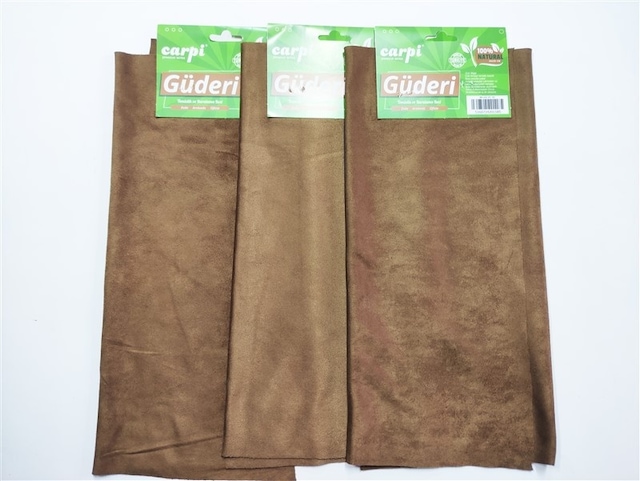 3 Adet Güderi Bez Natural Lüks 50x35 Cm Evde Arabada Ofiste