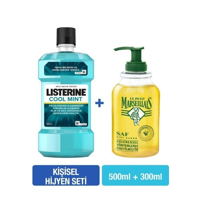 Listerine Cool Mint 500 ML + Le Petit Marseillais Zeytinyağı Sıvı