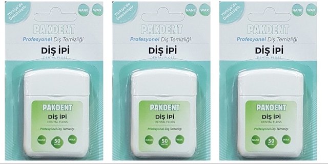 Pakdent Naneli Diş İpi 3 X 50 M