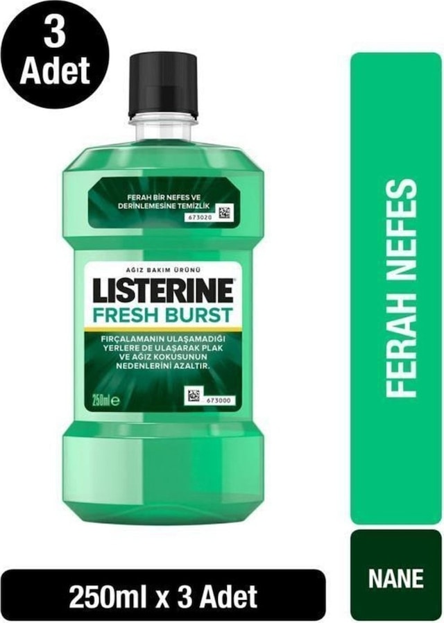 Listerine Fresh Burst 250 ML x3