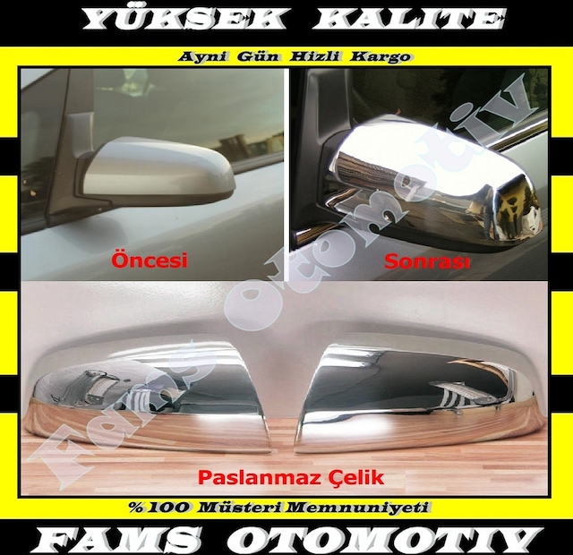 Opel Zafira B Krom Ayna Kapağı 2 Prç. 2005-2008 P. Çelik