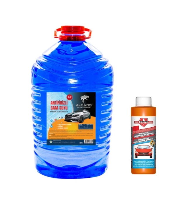 Alpars Oto Cam Suyu 5 Lt Antifrizli Cam Suyu - 25 Derece Kokulu Cam Suyu Sabunu Hediyeli