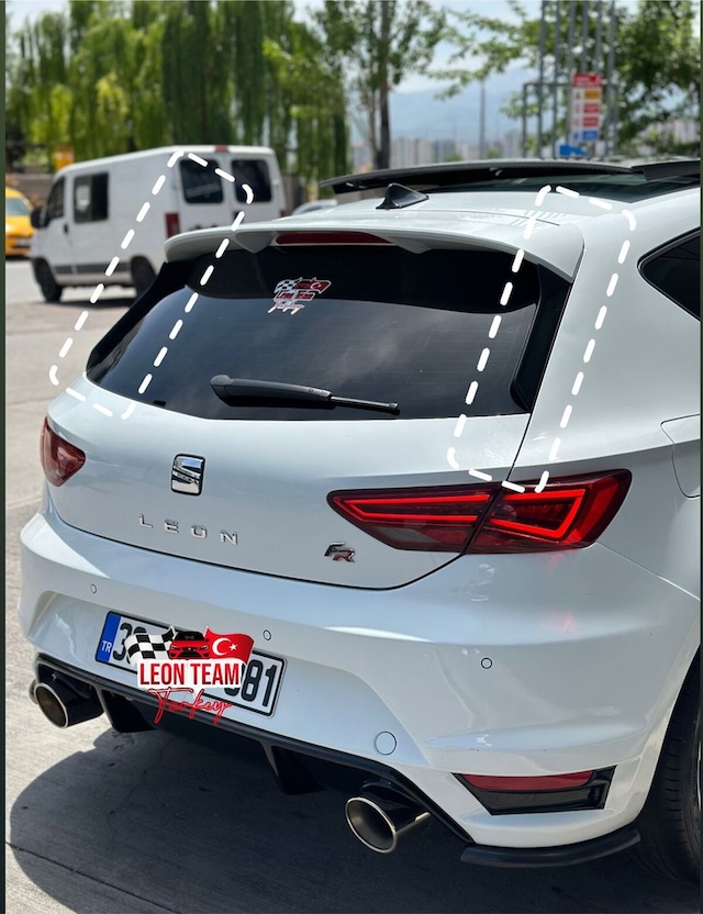 Seat Leon 2013/2020 Spoiler Flap Piano Black Sağ Sol