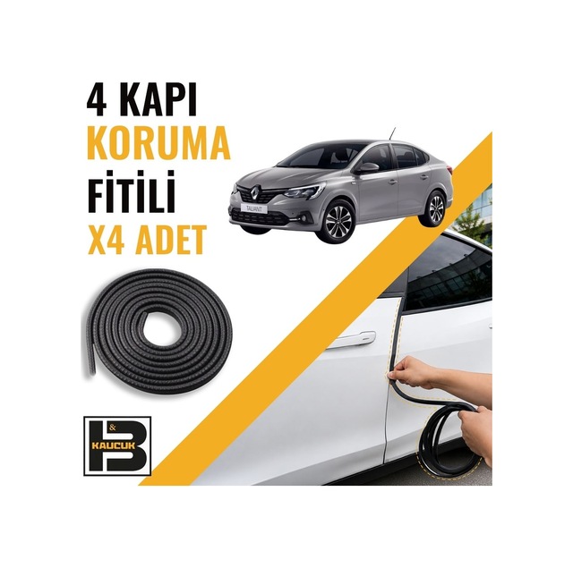 Renault Taliant Kapı Koruma Fitili-4 Kapı-siyah-bm2150
