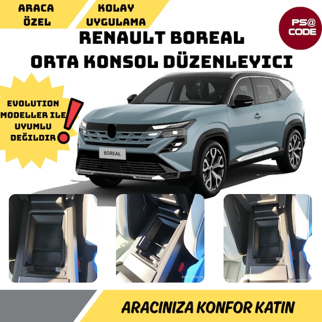 Renault Boreal Orta Konsol Düzenleyıcı-kolçak Altı Organizer