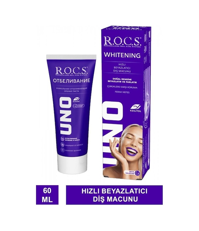 Rocs Uno Beyazlatıcı Diş Macunu 60 Ml Beyazlık