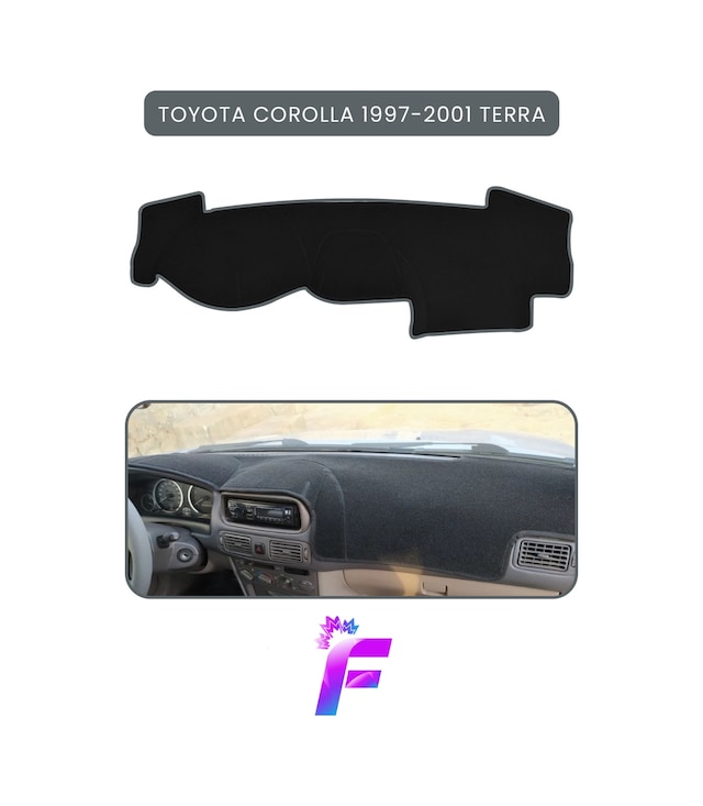 Toyota Corolla Terra 1997-2001 Torpido Örtüsü Güneşten Korur Kolay Montaj Tam Uyum B20 Gri