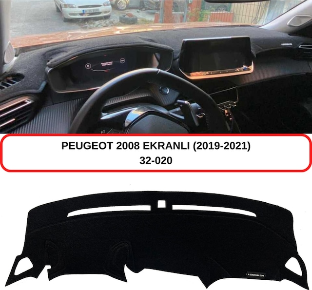 PEUGEOT 2008 (2019-2021) EKRANLI TORPİDO KORUMASI / HALISI / ÖRTÜSÜ