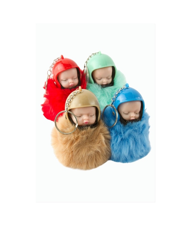 Bebek - 797 - Peluş Anahtarlık 10 - Spt-gld - Cm Ebruli Çok Renkli